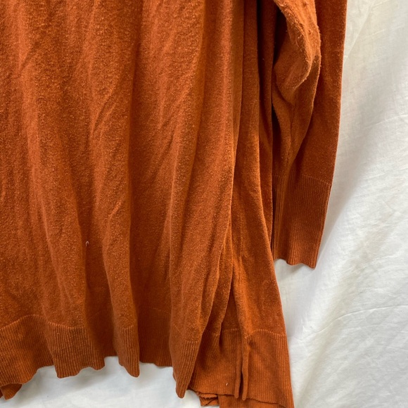 Ava & Viv Women's Orange long open front 2 pocket Sweater ladies sz 3x - Picture 4 of 5